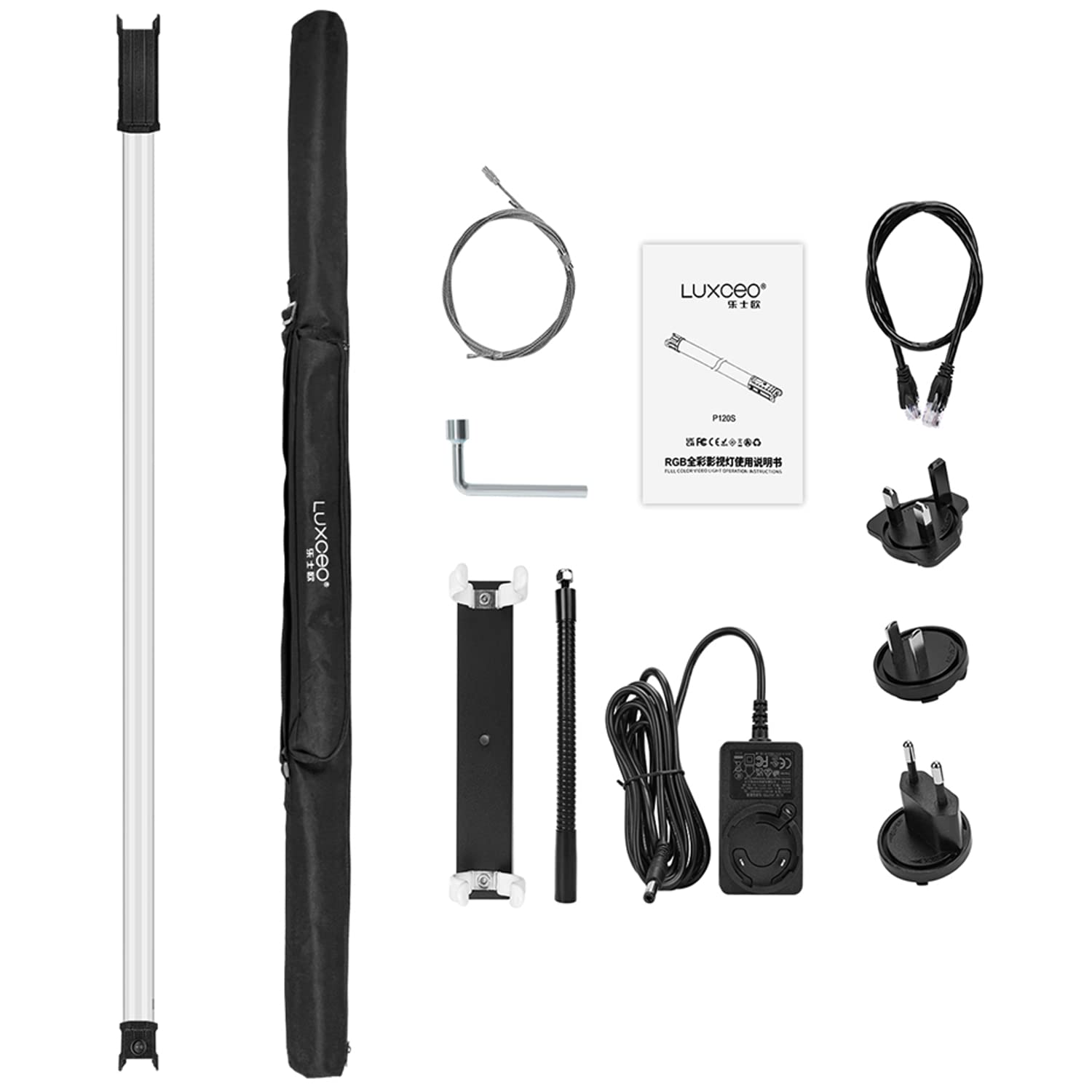 Amazon | LUXCEO P120S RGB led 撮影用ライト,定常光ライト